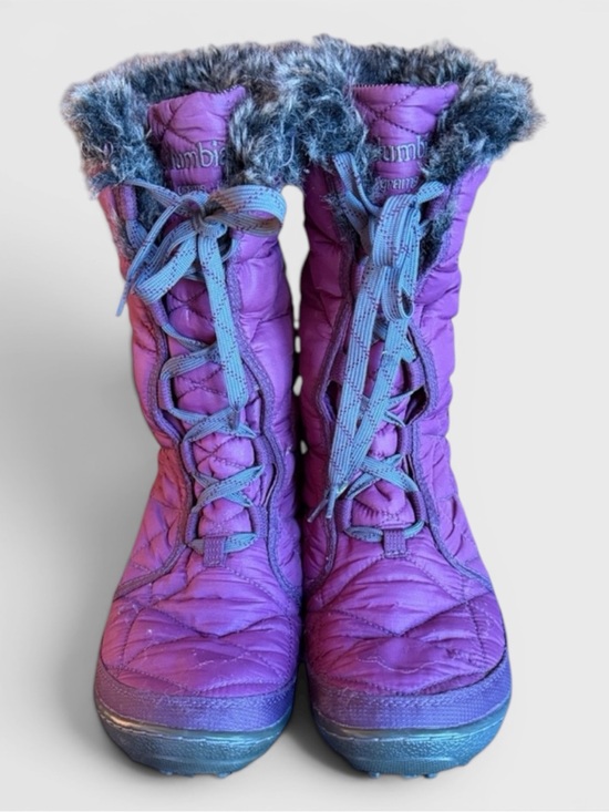 Columbia Shoes - 703 Columbia Quilted Insulated Purple Winter Boots with Faux Fur Cuffs